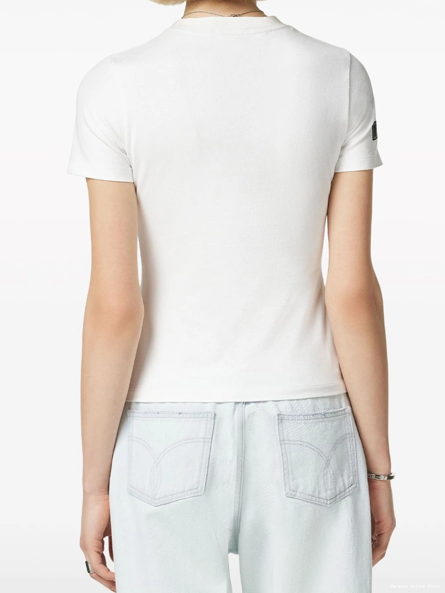 Cheap logo Versace Crystal T-shirt Women 1978 0406